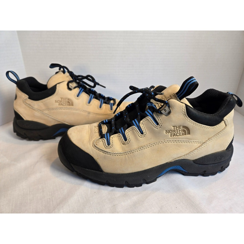 North Face Women Size 10 Leather Hiking Shoe Boot Tan & Black Low Top 39260